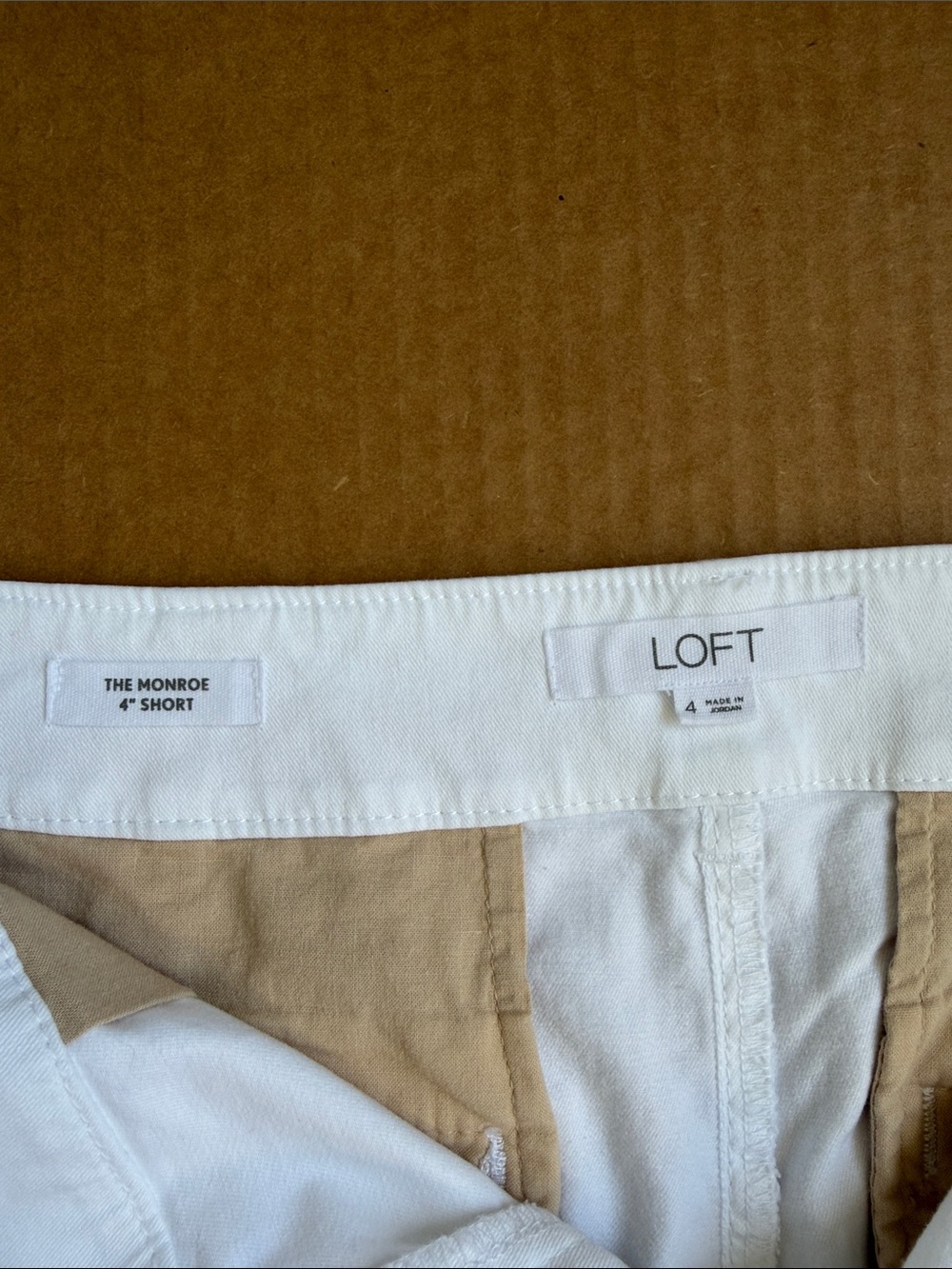 LOFT White The Monroe 4” Shorts - Picture 2 of 7